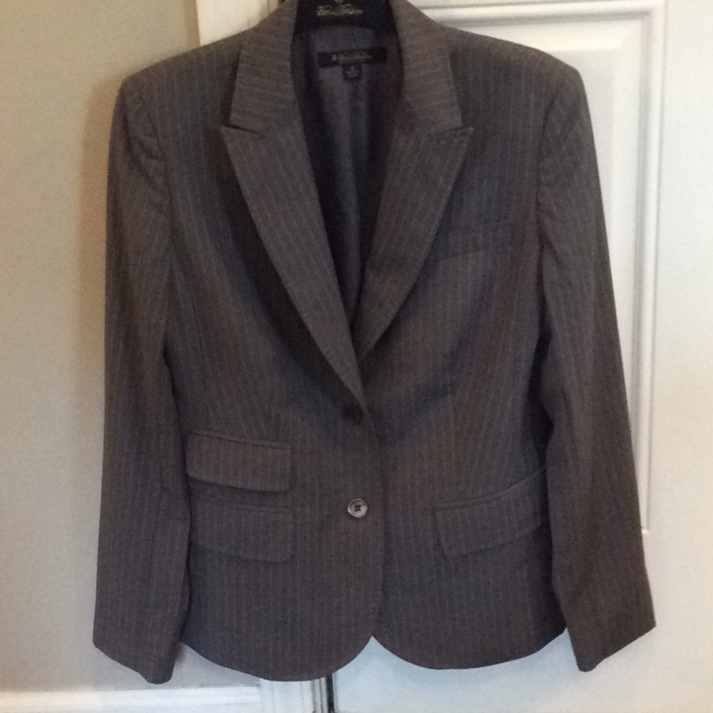 High quality pinstriped wool suit jacket